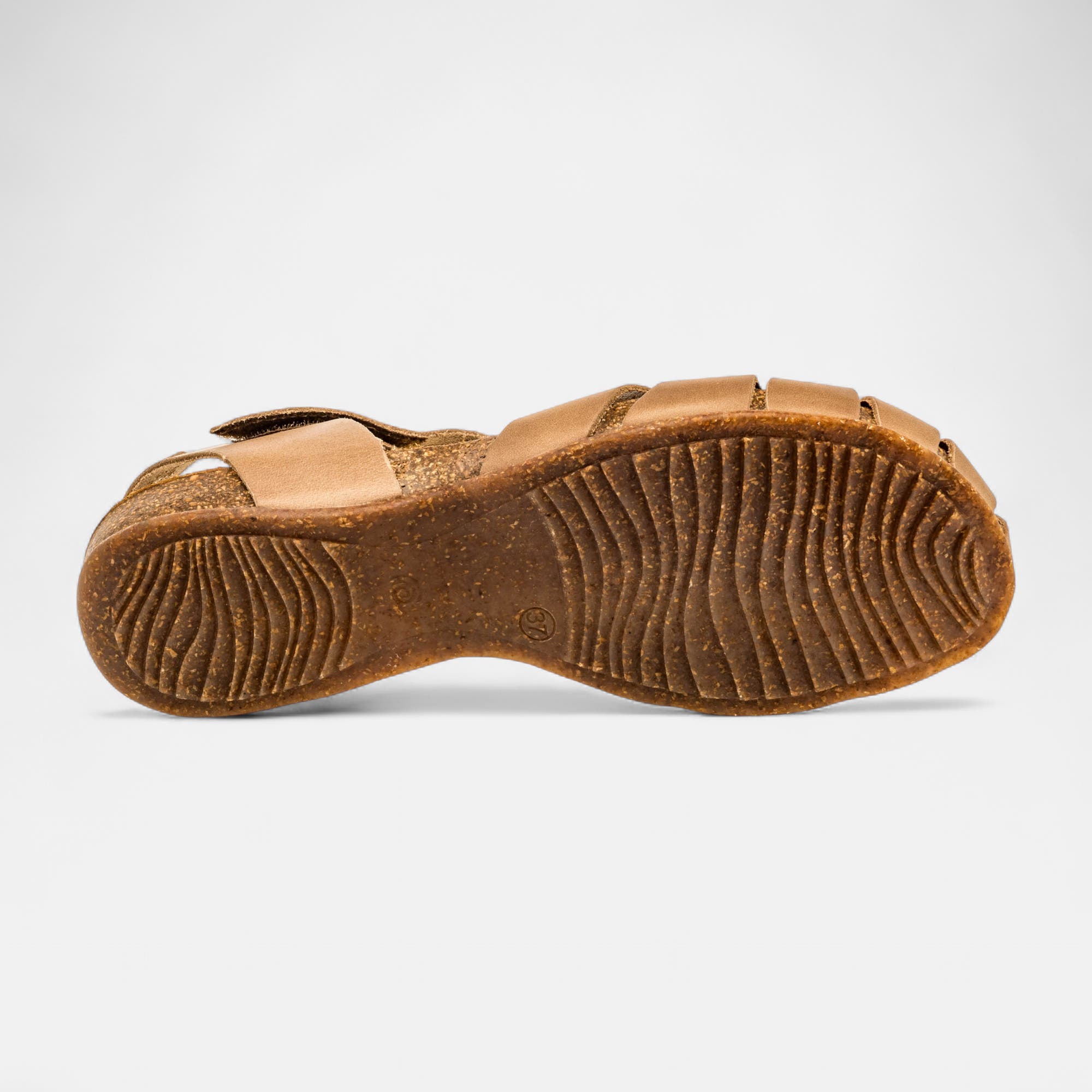 Mules semelle liège Femme en cuir beige