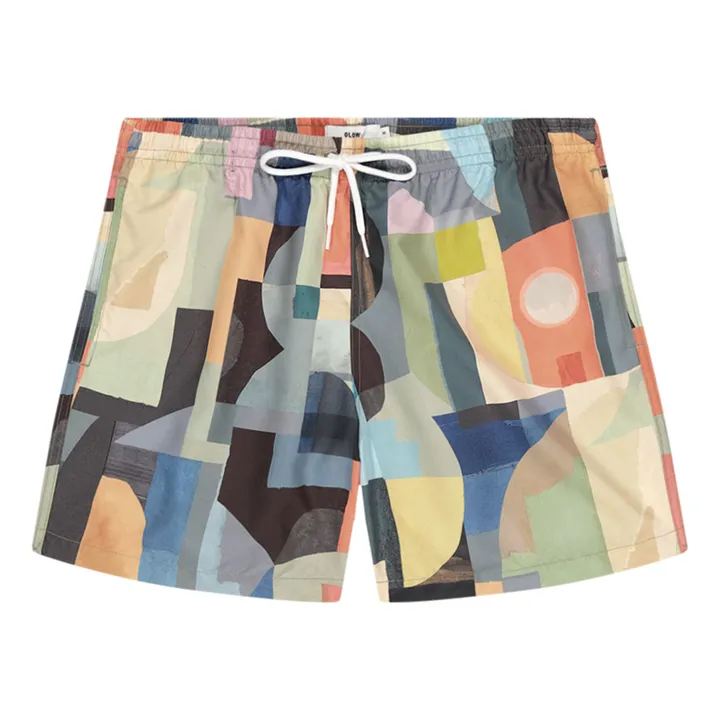 Olow Short de Bain Abstract Fibres Recyclées | Bleu
