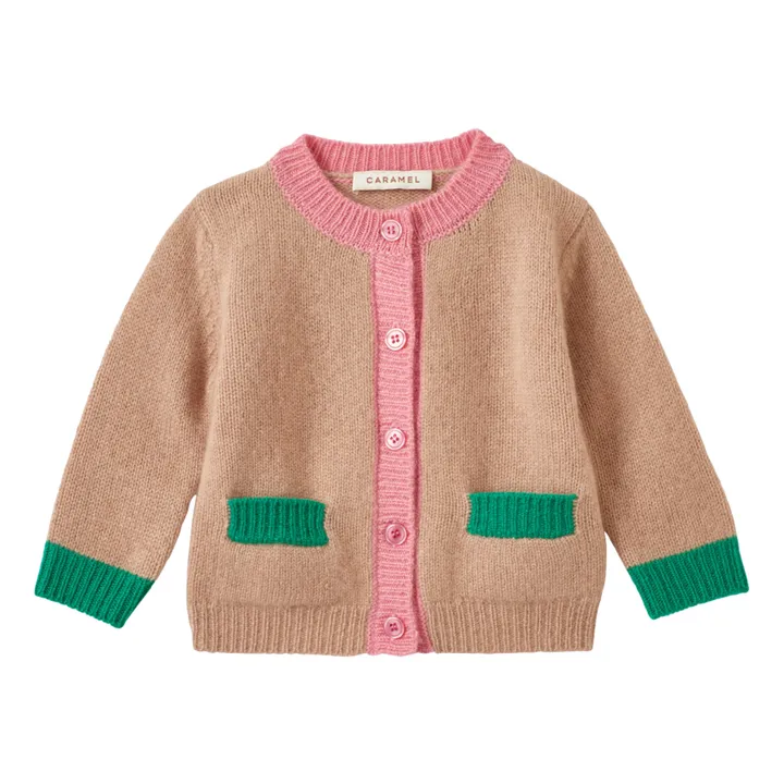 Caramel Cardigan en Cachemire Anise | Rose