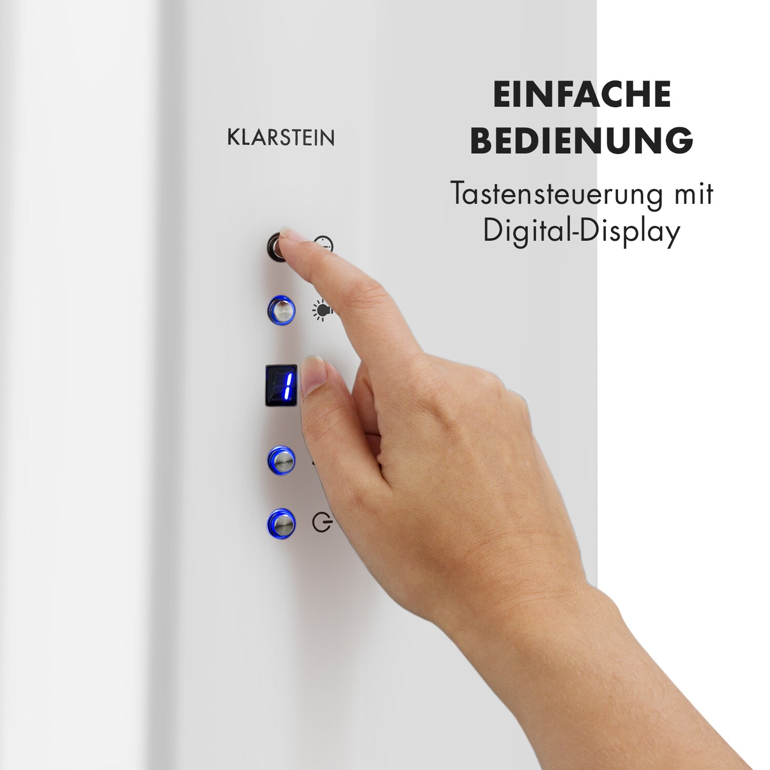 Barett Inselabzugshaube Ø35cm Umluft 558 m³/h LED Aktivkohlefilter Weiß