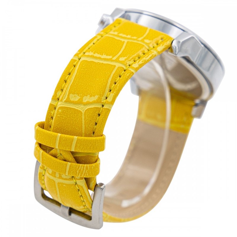 Coffret montre Homme GIORGIO bracelet Cuir Jaune