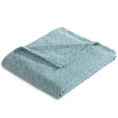 Plaid et jetés tissés bicolores