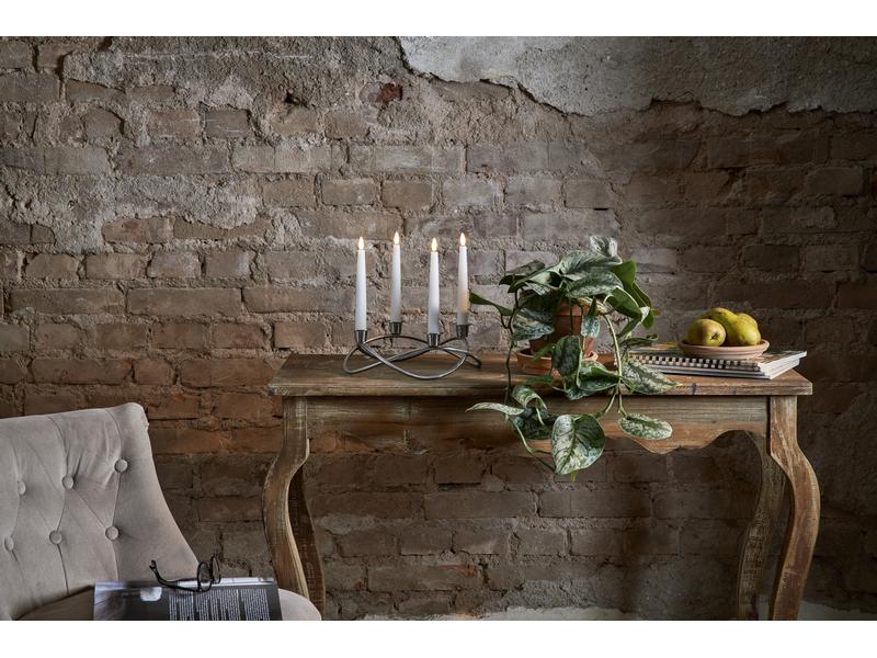 Star Trading LED-Stabkerzen Set Dinner Flamme Ø 2.1 x 20 cm LED Kerzen mit Fernbedienung