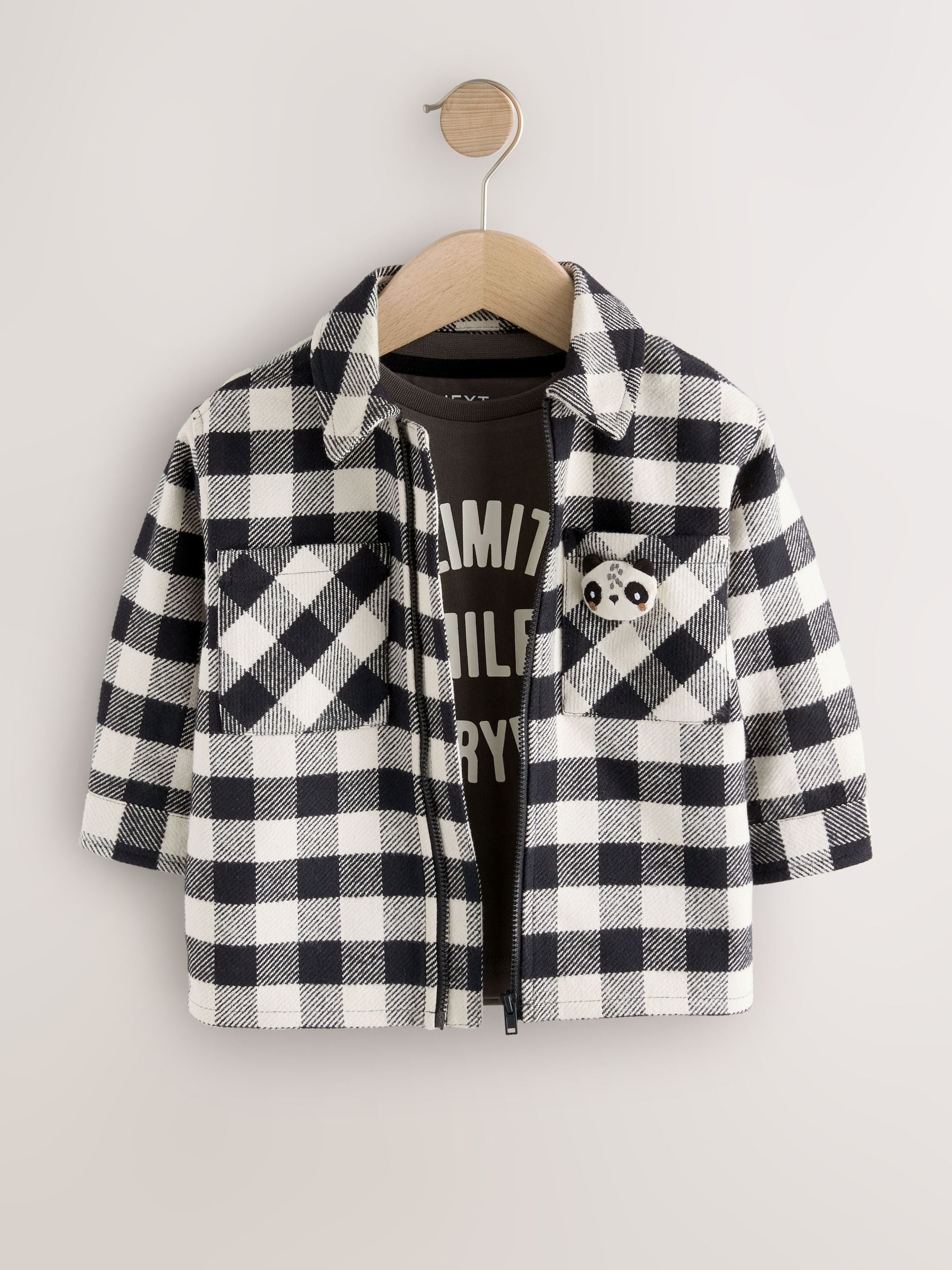 Mono Panda - Set van T-shirt en shirt met lange mouwen (3mnd-7jr)