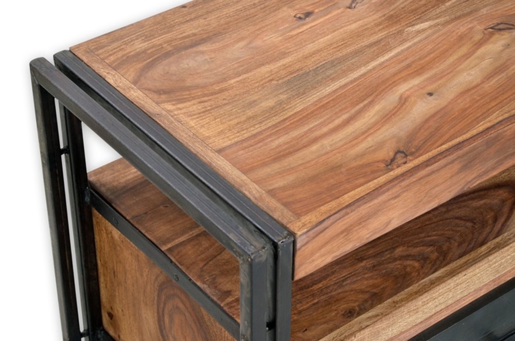 Lowboard Panama Akazie Kommode Sideboard TV Fernseher Hifi Wohnzimmer Schrank