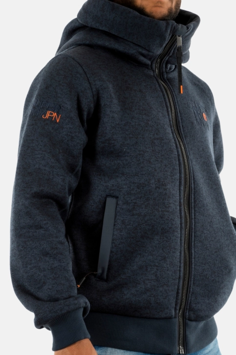 Blousons et vestes superdry hooded bonded c2y sargasso sea blue