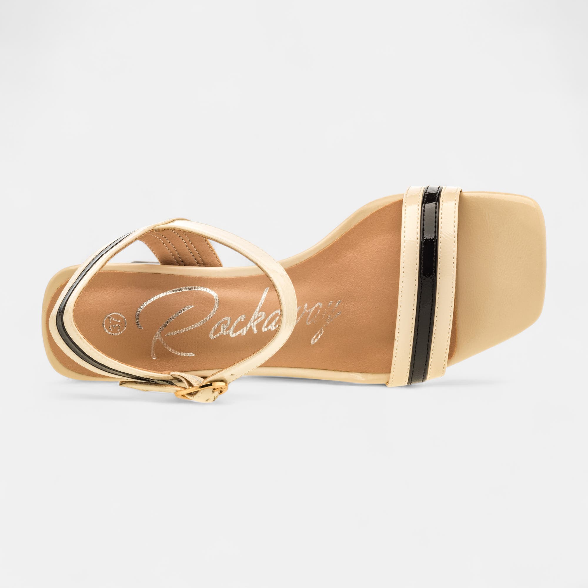 Nu-pieds à talon Femme beige