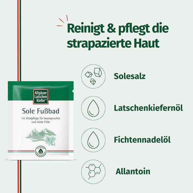 Allgäuer Latschenkiefer Sole Fußbad, 10X10 g