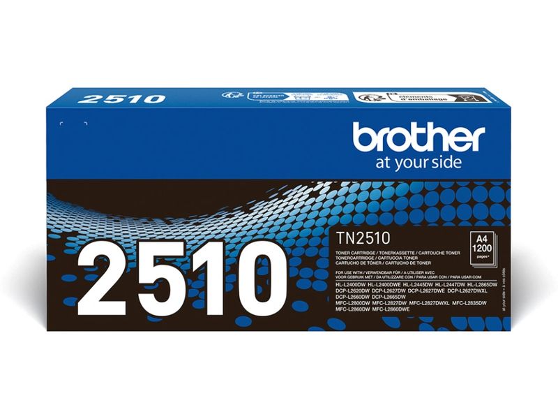 Brother Toner TN-2510 Black Druckerpatrone, Schwarz