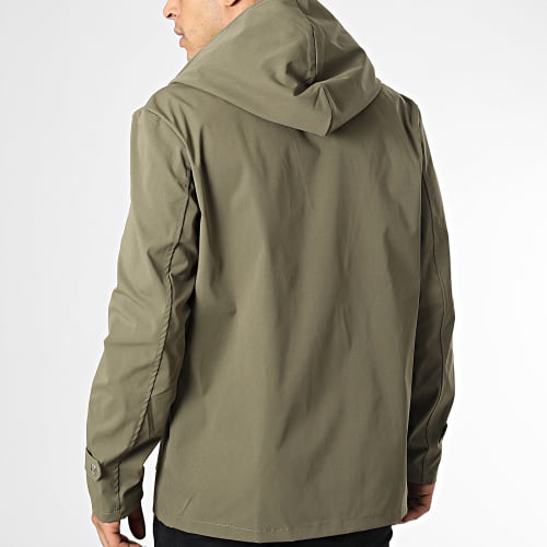 Veste Zippée Capuche Vert Kaki