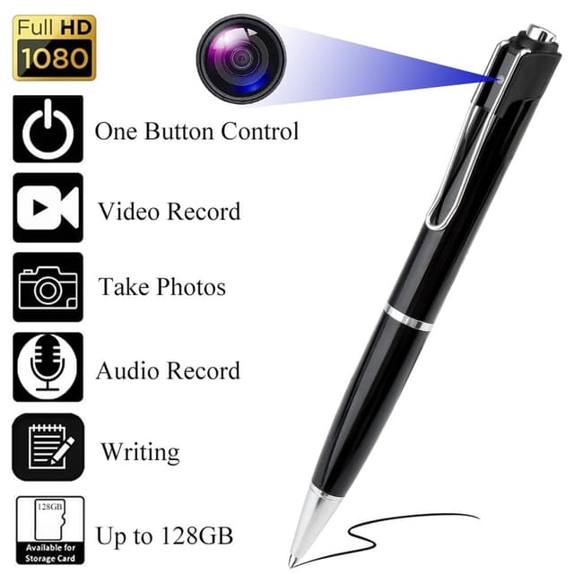 1080P Skjult kamera Pen Videooptagelse fotografi lomme