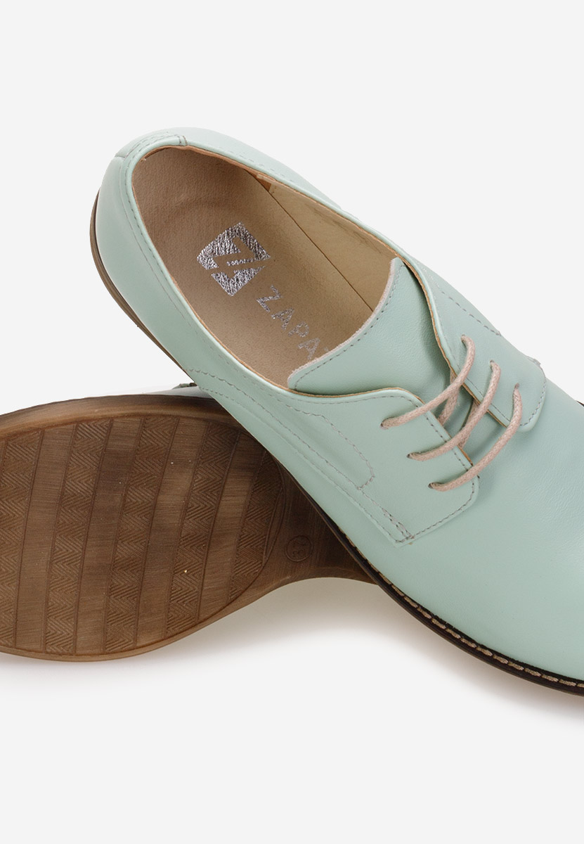 Chaussures derby en cuir turquoise Otivera