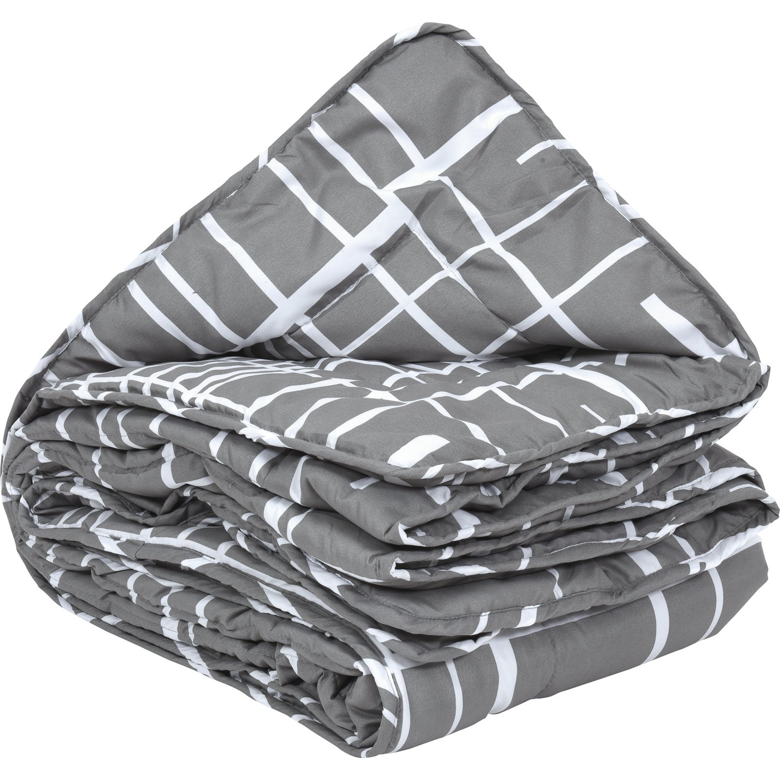 Easy Dream Reiseduvet 100% Polyester Streifen grau 160x210 Duvet Nordisch