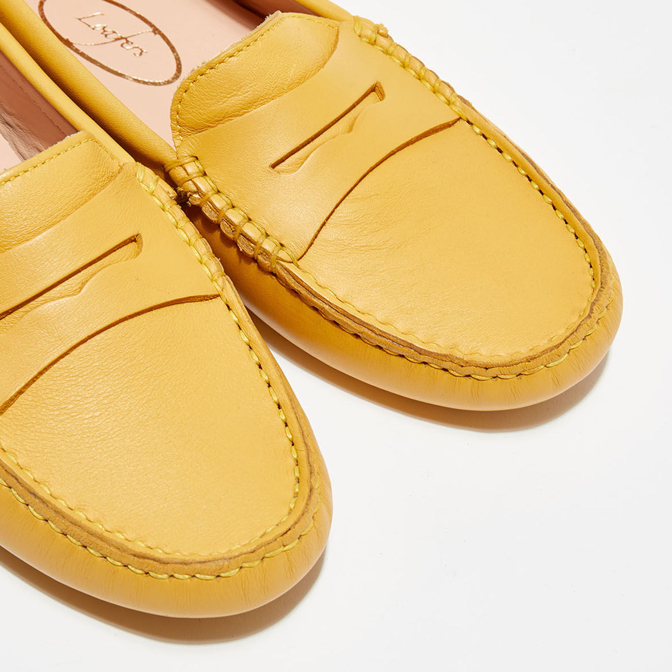 Loafers Mocassins en Cuir Lisse Elya  jaune twitty