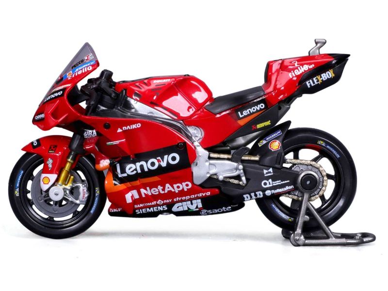 Maisto Motorrad MotoGP Ducati Lenovo #63 Bagnaia 2022 1:18 Sammlermodell im Massstab 1:18