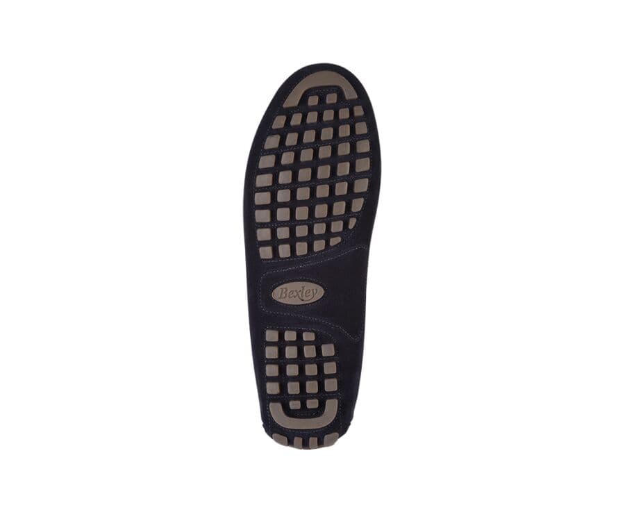 Mocassin été homme cuir Velours Marine - FERGUSON
