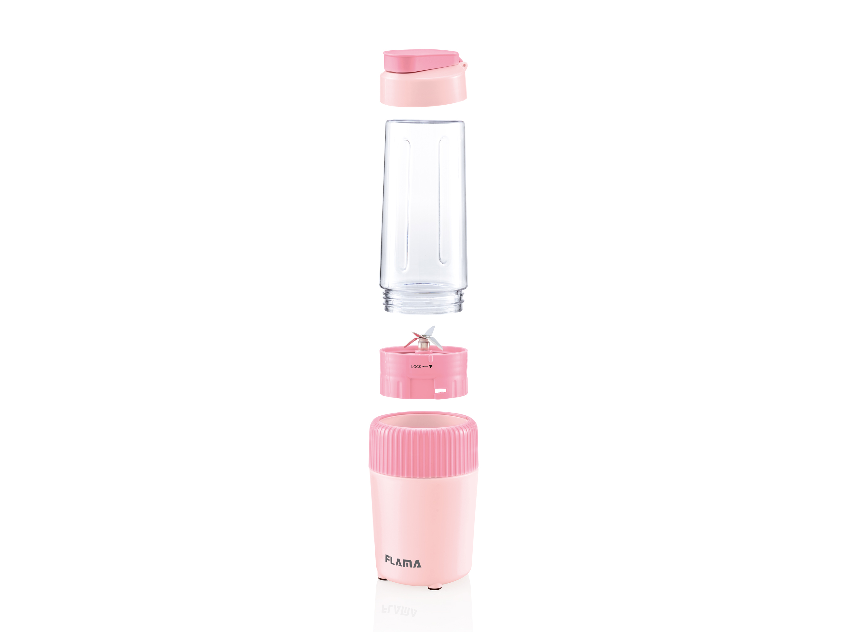LIQUIDIFICADORA FLAMA 2223FL TO-GO CHERRY PINK 300W 0.6 L