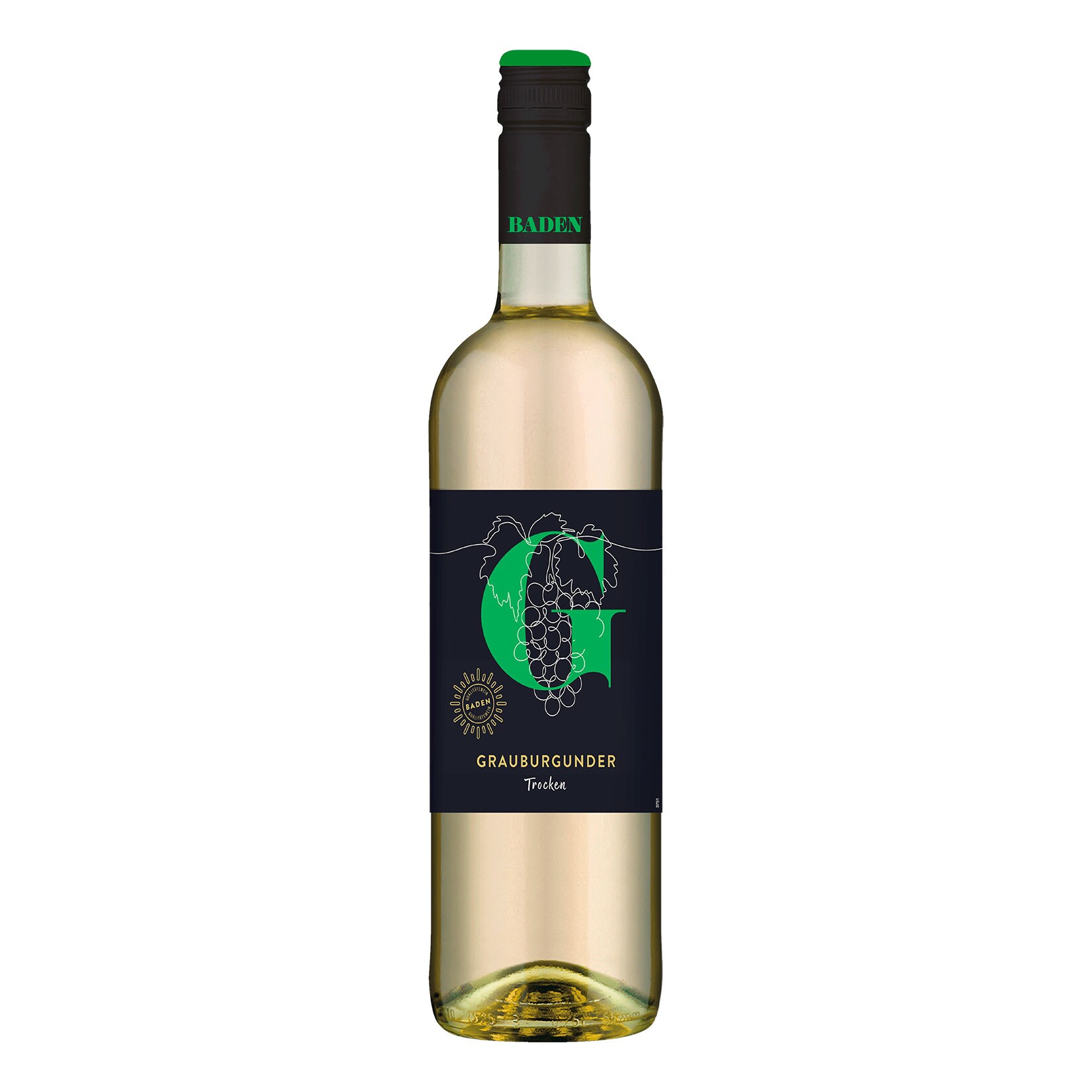 Grauer Burgunder Qualitätswein Baden trocken 12,0 % vol 0,75 Liter