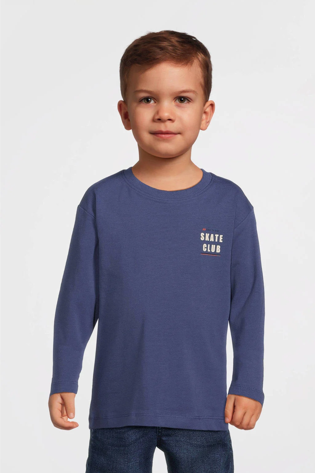 NAME IT longsleeve NMMOTIS met backprint blauw