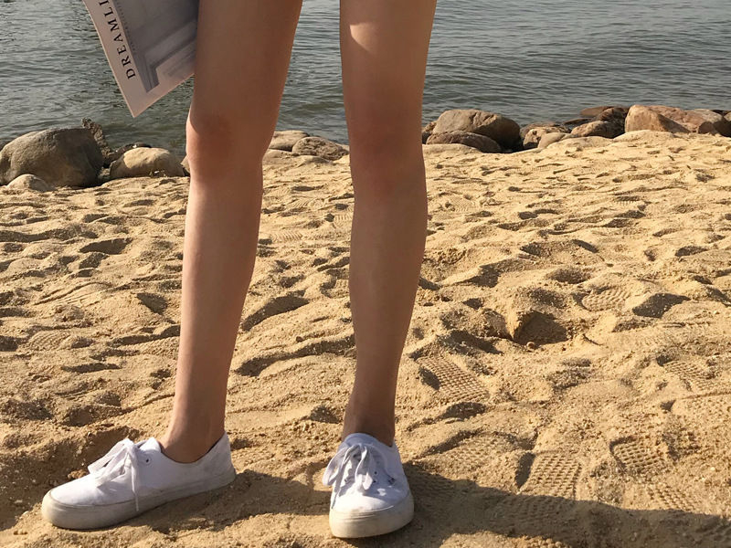 Muezz - Hoge taille split geruite A-lijn minirok