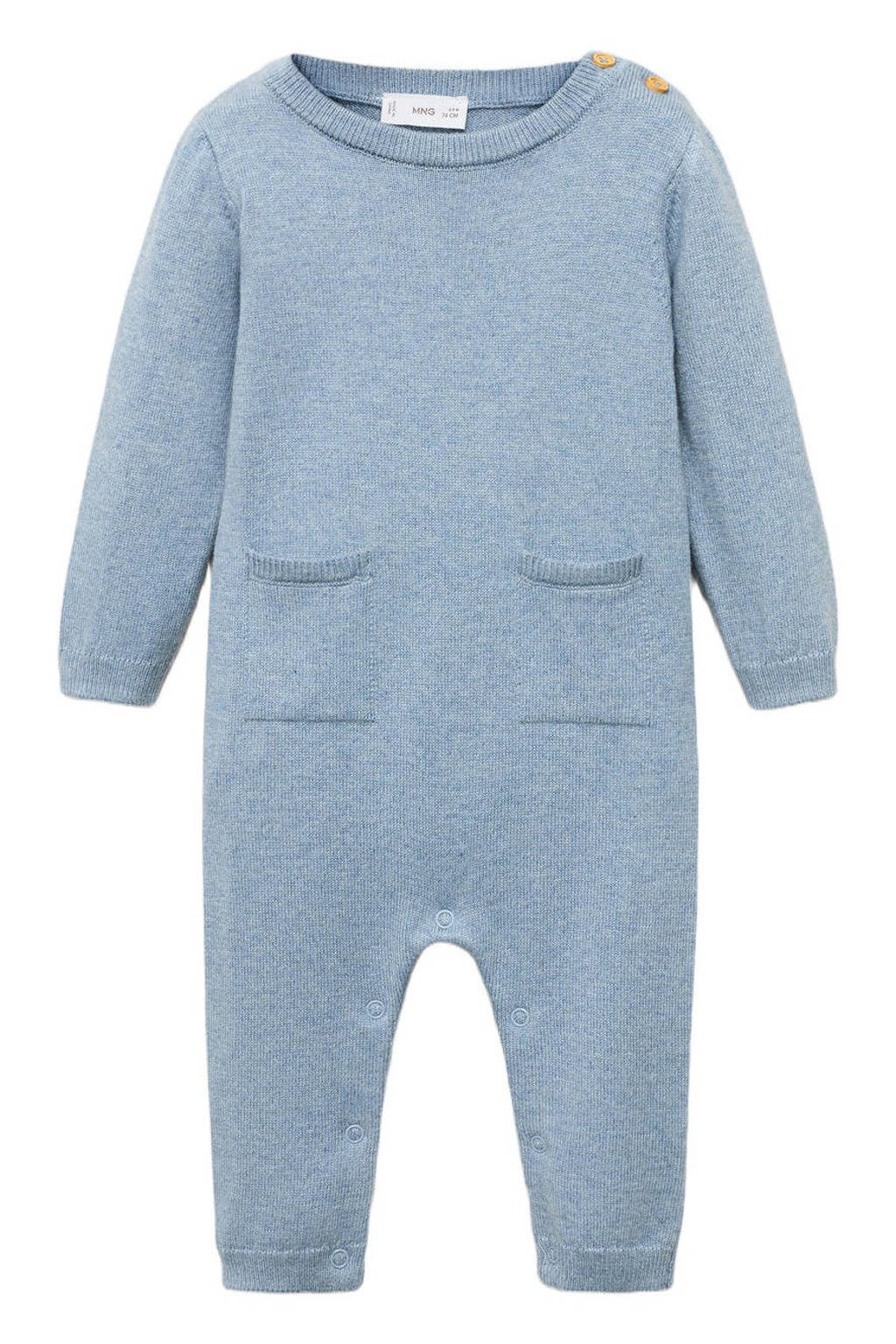 Mango Kids fijn gebreide boxpak lichtblauw