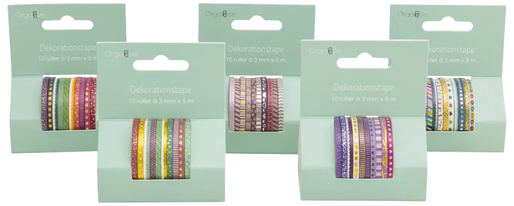 Dekorationstape 10-pak - Assorteret design