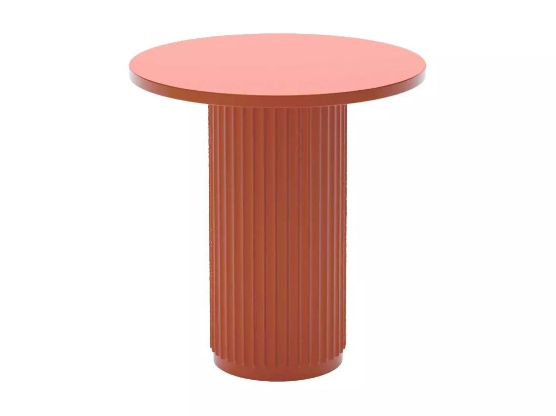 PIVOINE - Table d'appoint ronde cannelée