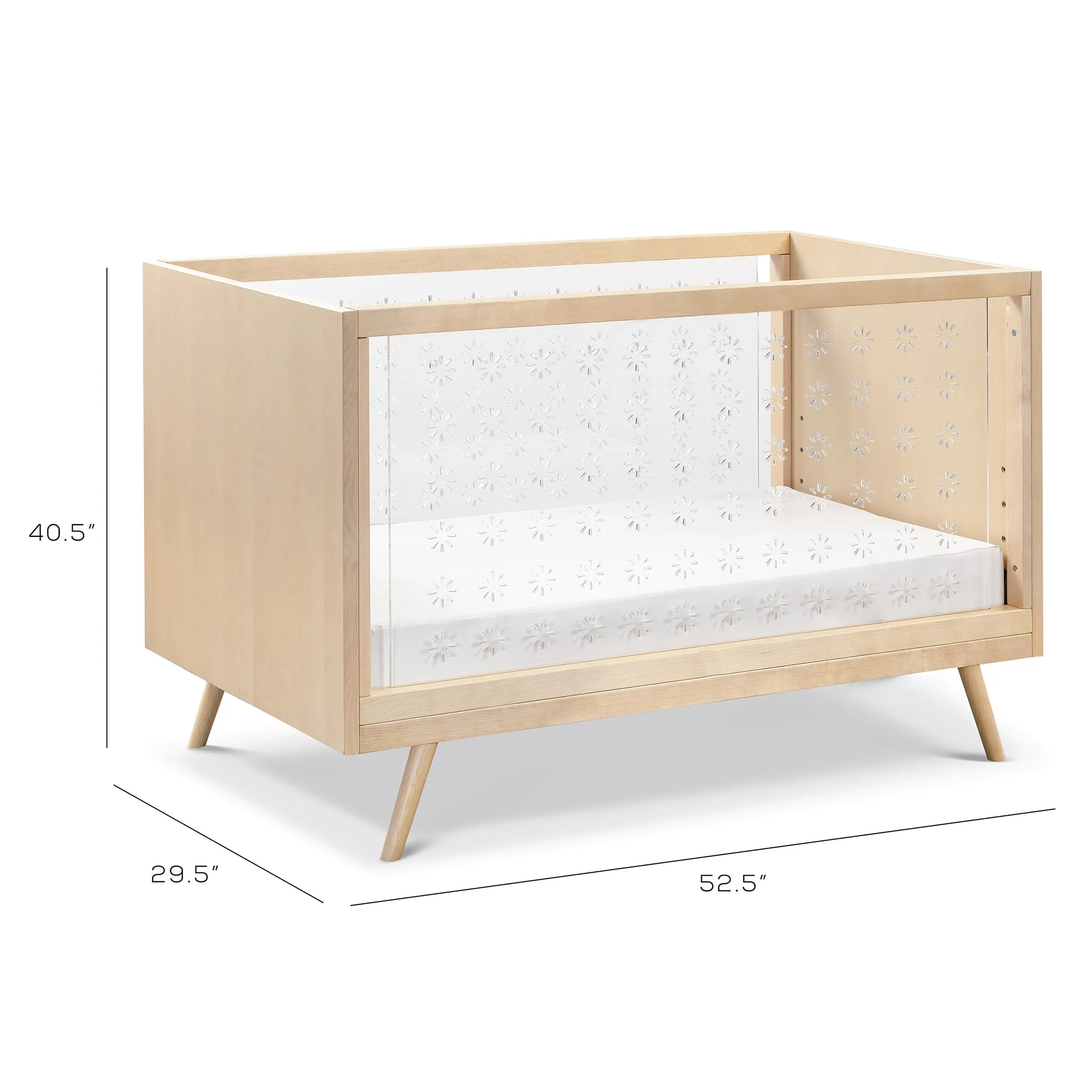 Babyletto Couchette Transparente Nifty - Acrylique  Bouleaux Naturel