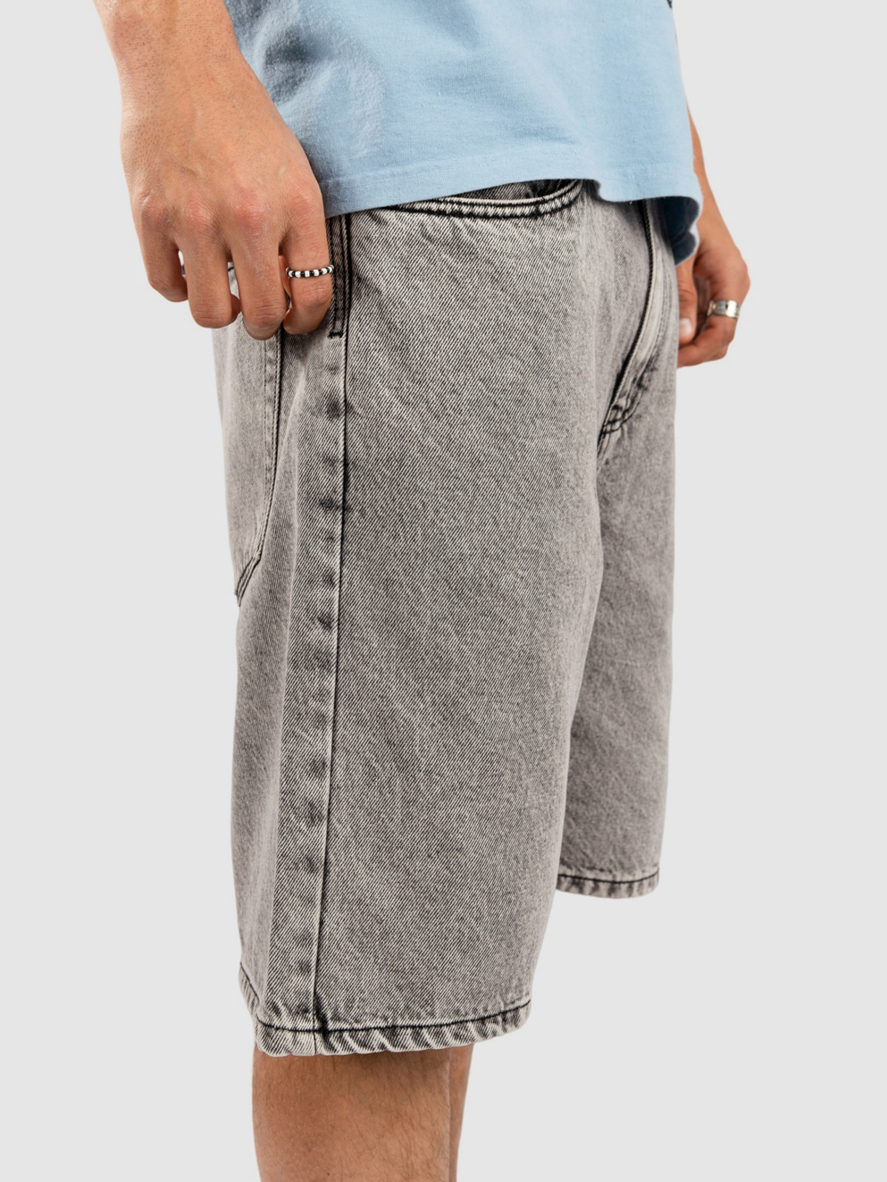 Empyre Loose Fit Sk8 Short Denim Shorts scramble gray