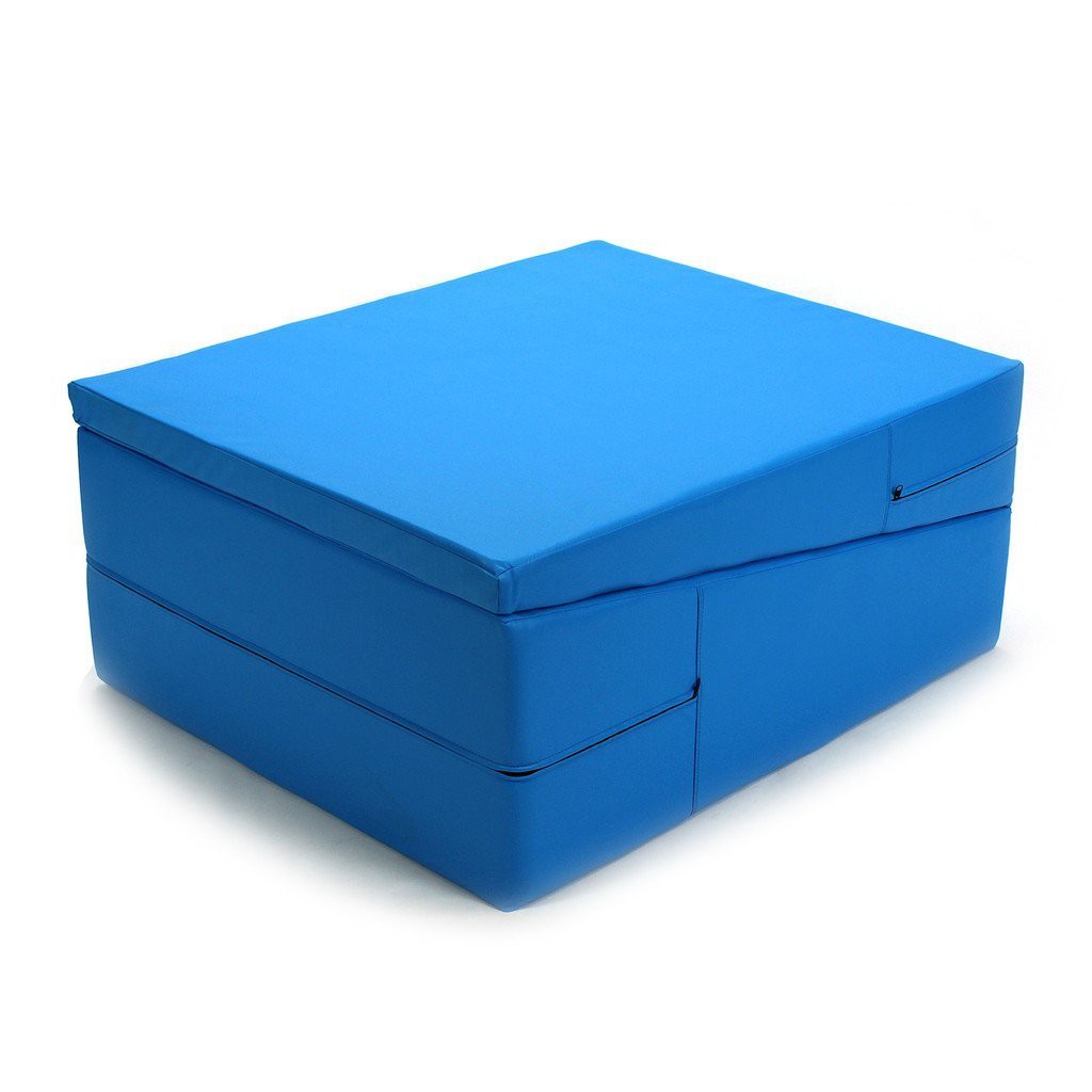Gymnastikmatte Rampe faltbar hellblau