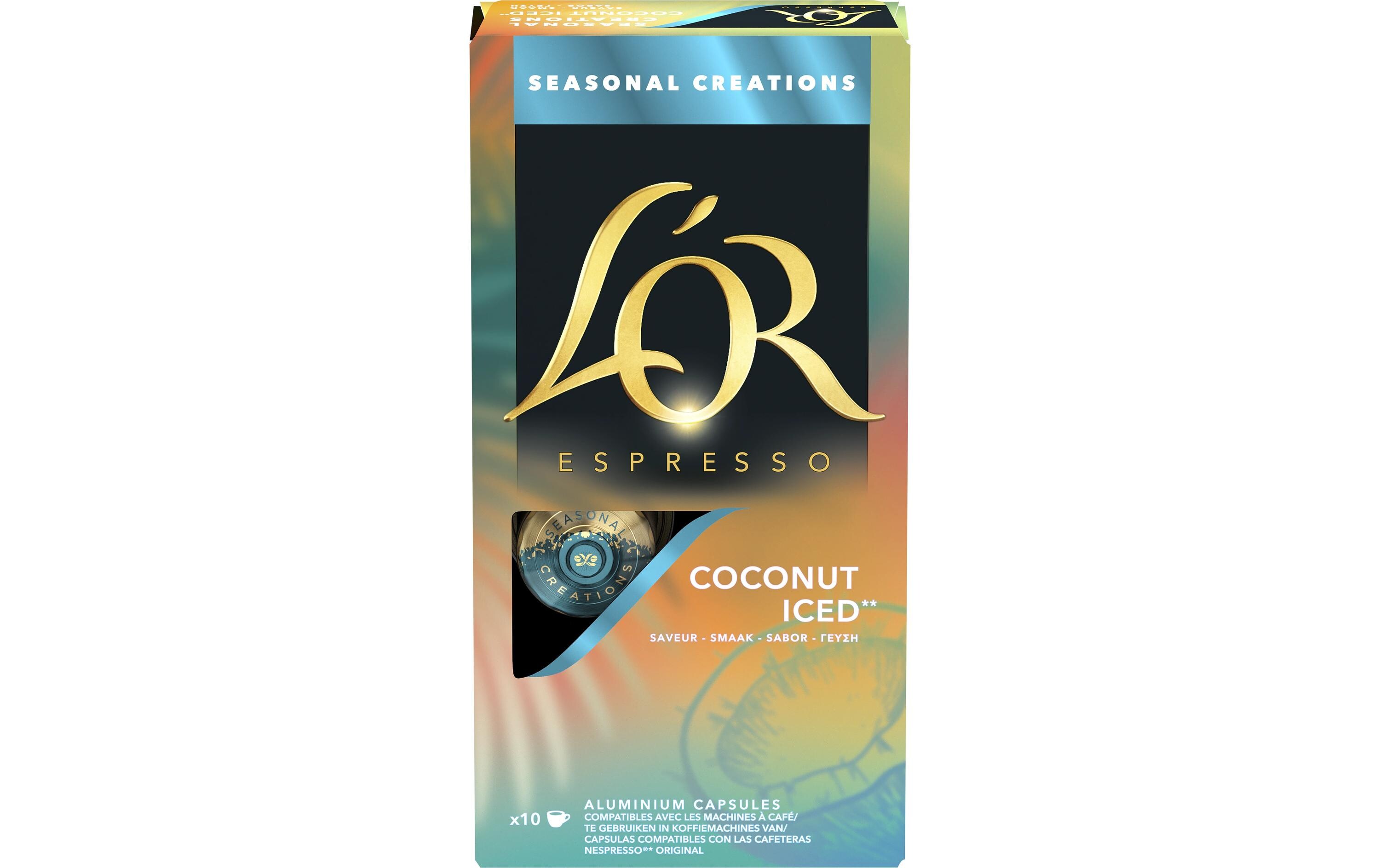 Kaffeekapseln Coconut Iced 10 StückExotische Kokosnote für einen kalten Kaffee im Sommer