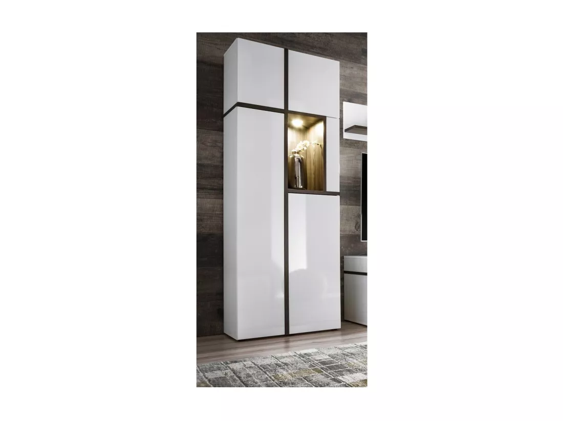 Vitrine collection CRISS + LED. Meuble déco, moderne et design pour votre salon.