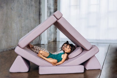 Shappy Play Byggbar Sofa 160x80 cm, Soft Pink