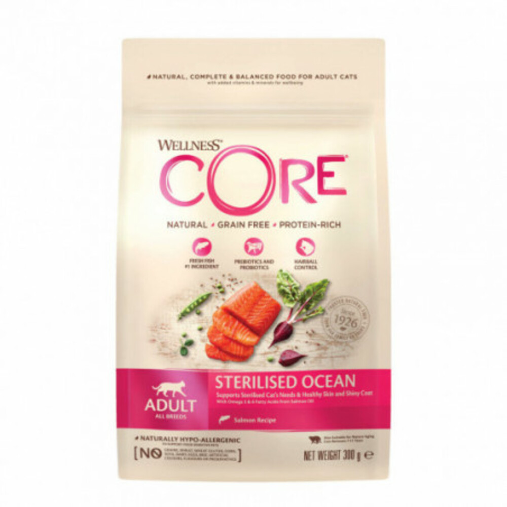 Wellness Core Kattenvoer Sterilised Zalm300 gr