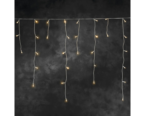 Solar 200 LED lichtgordijn Konstsmide, amberkleurige lichtkleur
