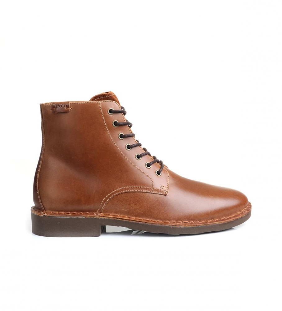 Botas de couro marrom Ralph Lauren