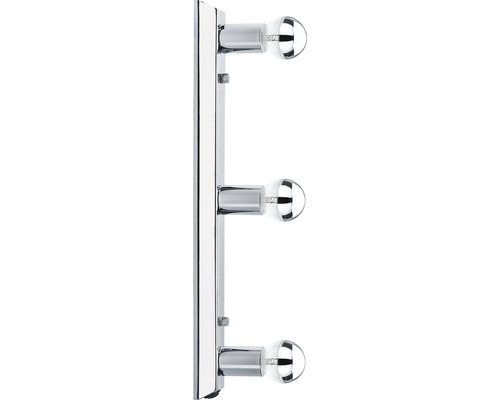 Spiegellamp, 3-lichts, Spiegel Regula, chroom, B 42 cm