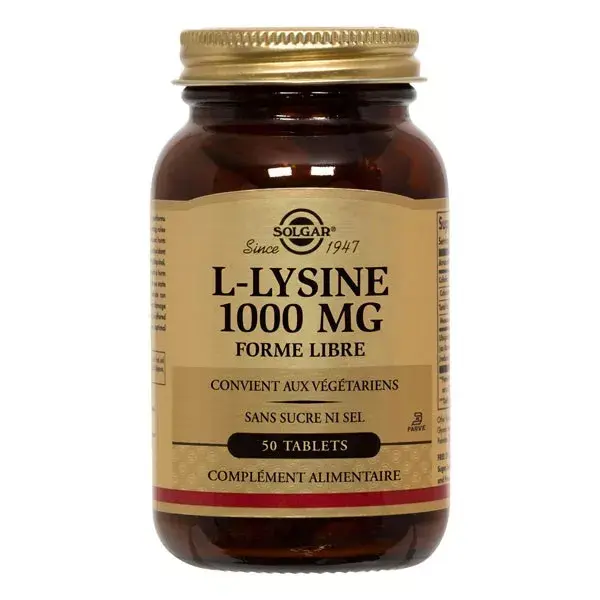 Solgar L-Lisina 1000mg 50 comprimidos