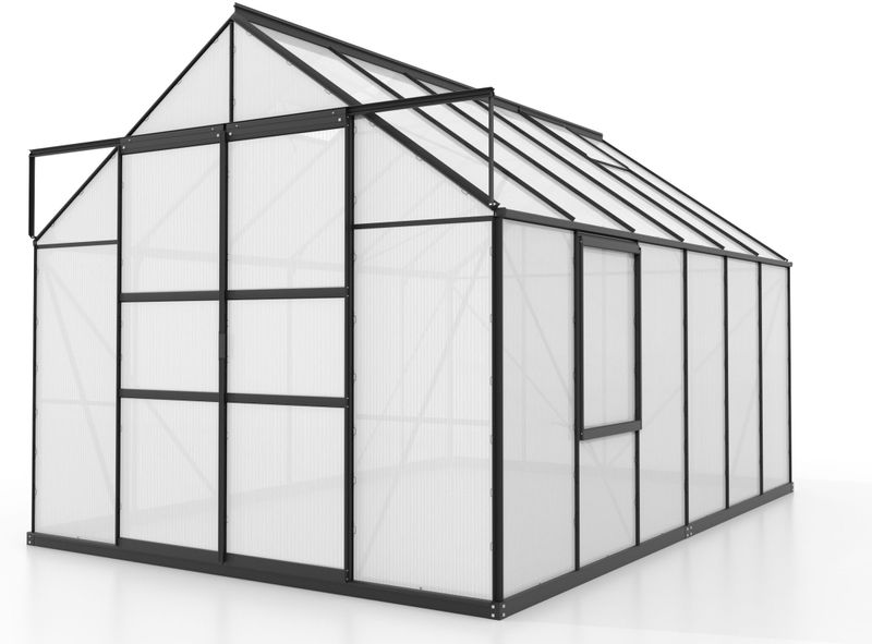 Vitavia - Meridian 2 - Tuinkas - Zwart - Polycarbonaat 6mm - 257x383x232cm