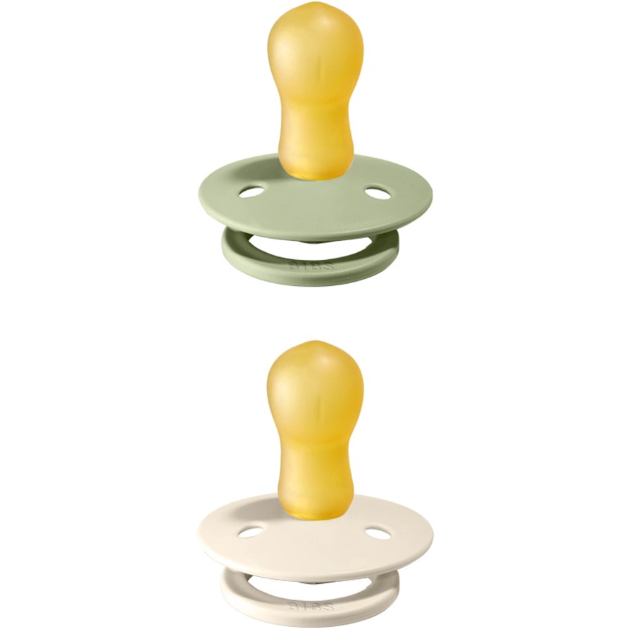 BIBS® Schnuller Colour Ivory  Sage 6-18 Monate, 2 Stk.