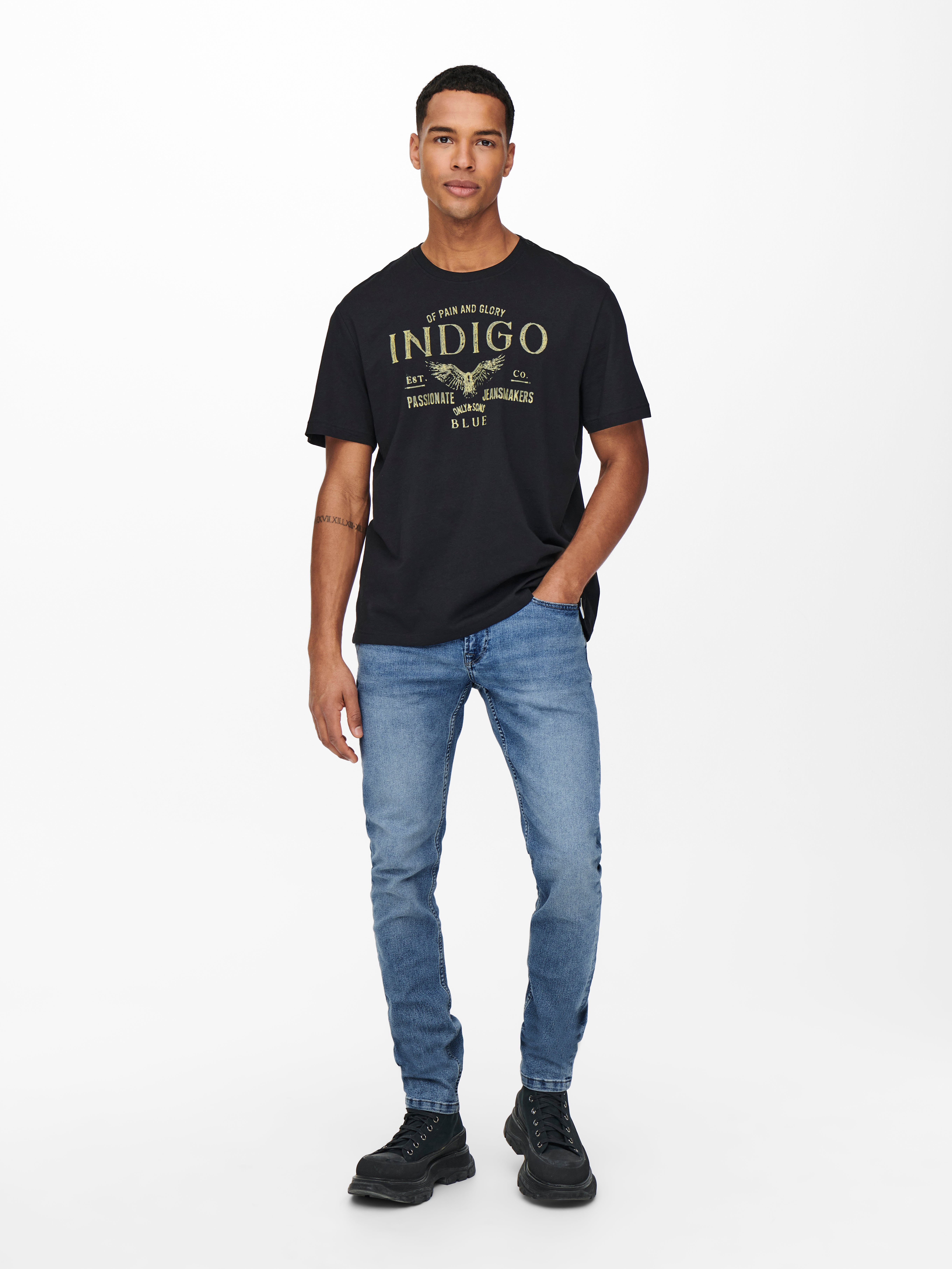 ONSLOOM Mittlere Taille Slim Fit Jeans Blue Denim