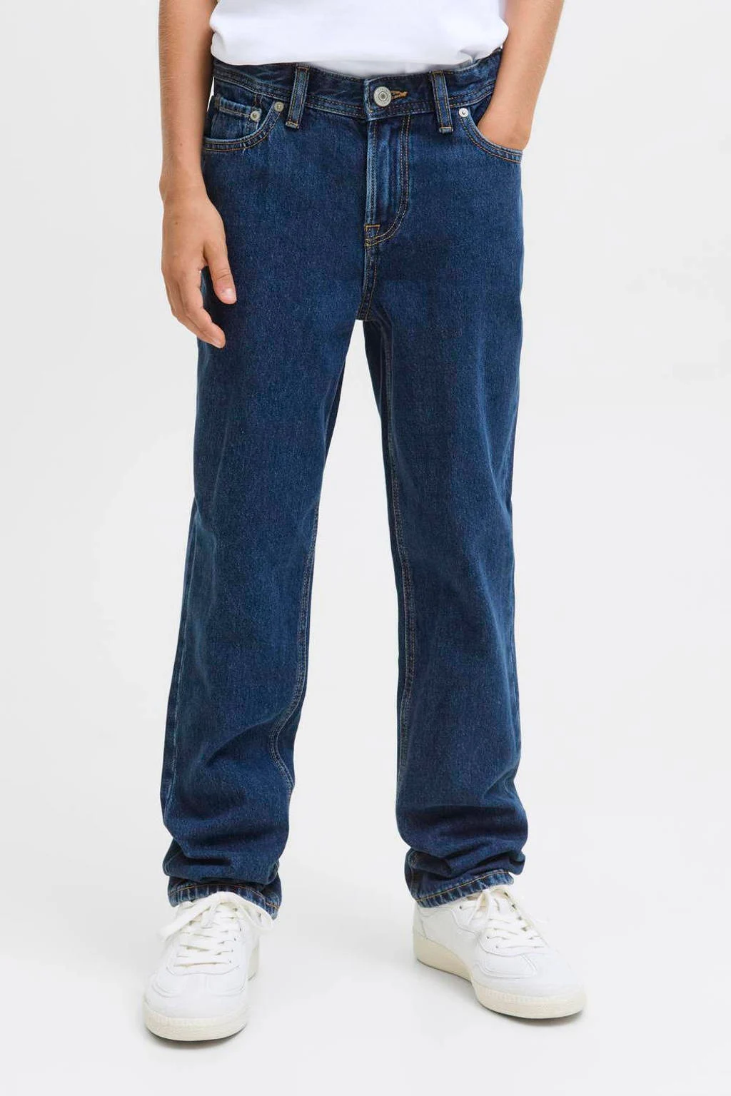 JACK & JONES JUNIOR regular waist regular fit jeans dark blue denim