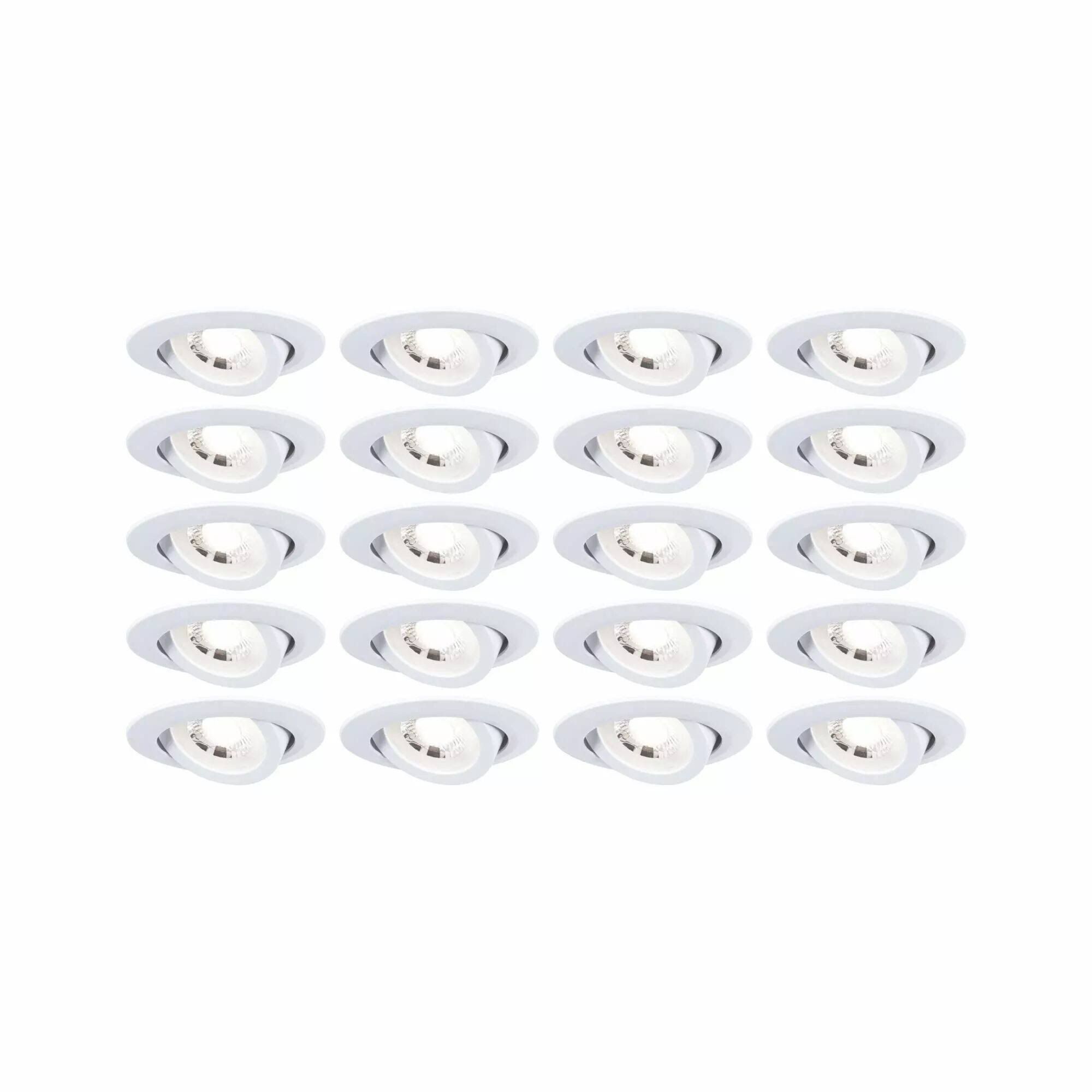 Paulmann LED Einbauleuchte 20er-Set schwenkbar