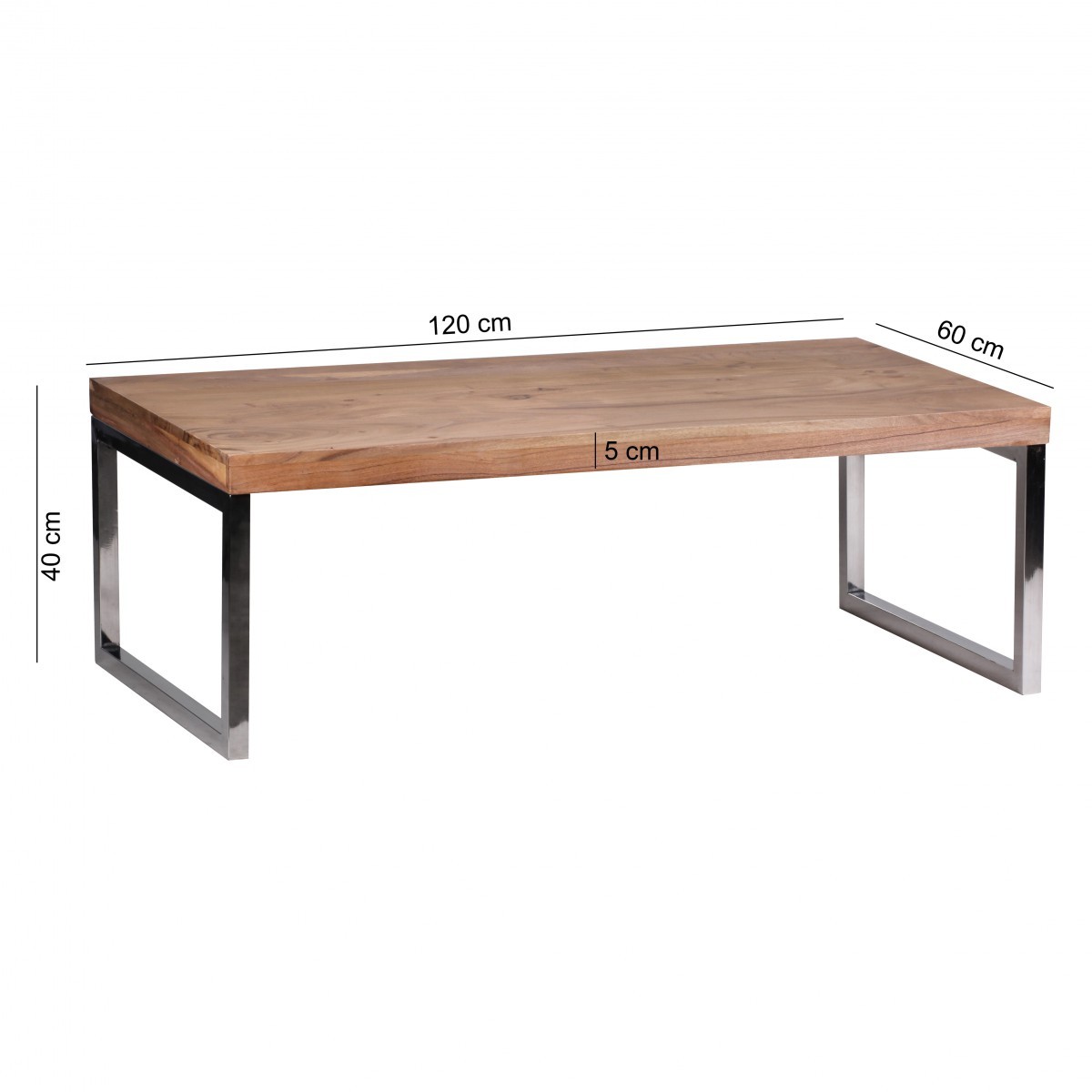 Couchtisch - Akazie massiv lackiert - 120x60 cm
