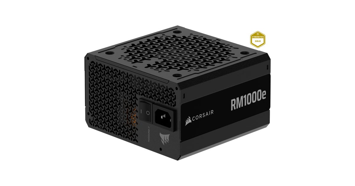 CorsairRM1000e (2025) modulaire 1000 watt voeding   (Zwart, 2x 12V-2x6, 2x PCIe)