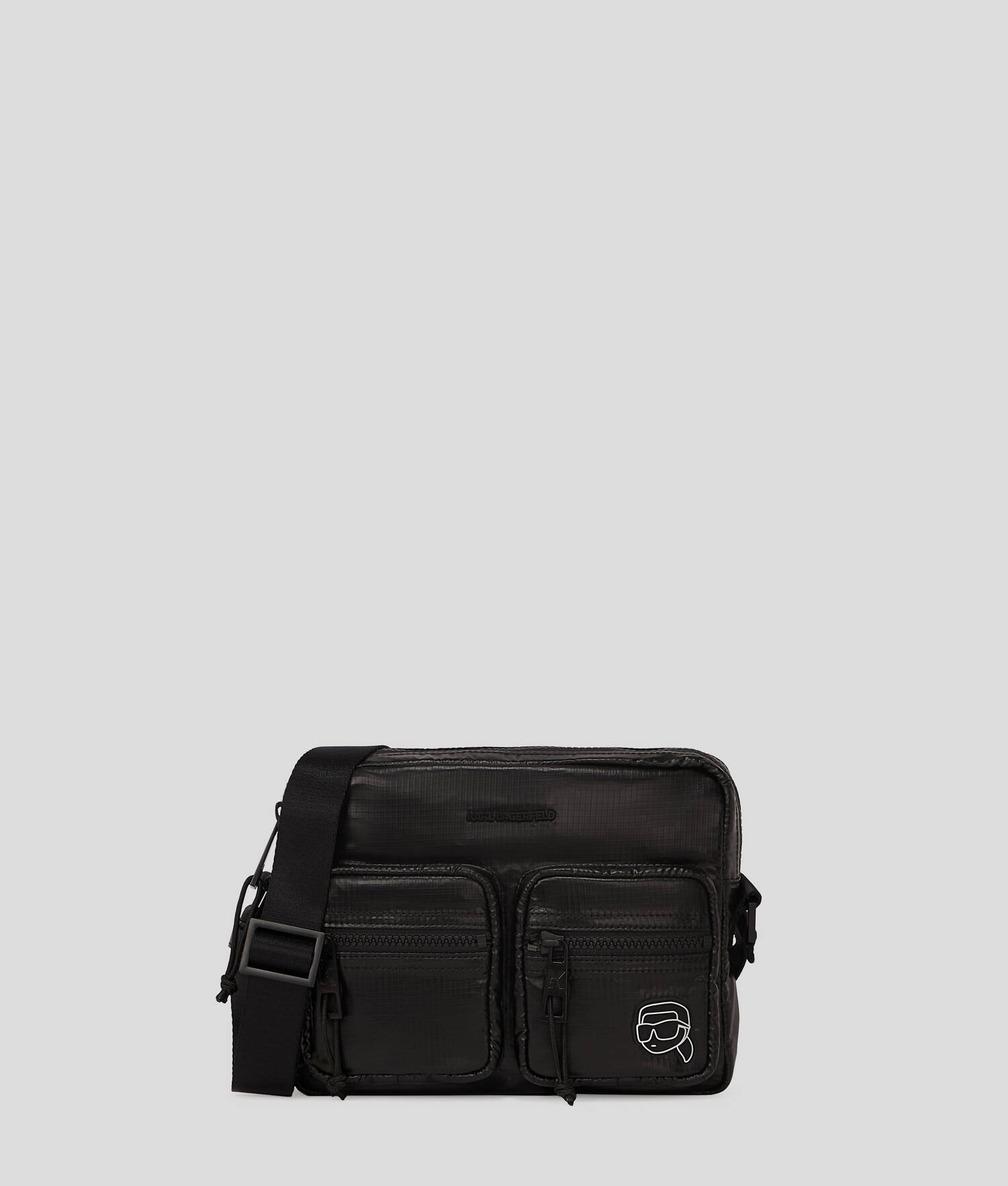 SAC BANDOULIÈRE VOLUMINEUX EN NYLON IKON - Noir