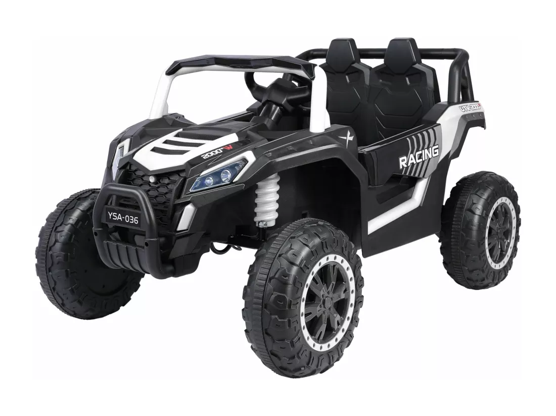 Voiture électrique 24 V pour enfants, camion à quatre roues motrices avec télécommande, camionnette à 6 roues pour enfants avec ceinture de sécurité, espace de rangement, Bluetooth, son d'avertissement de marche arrière (noir foncé)