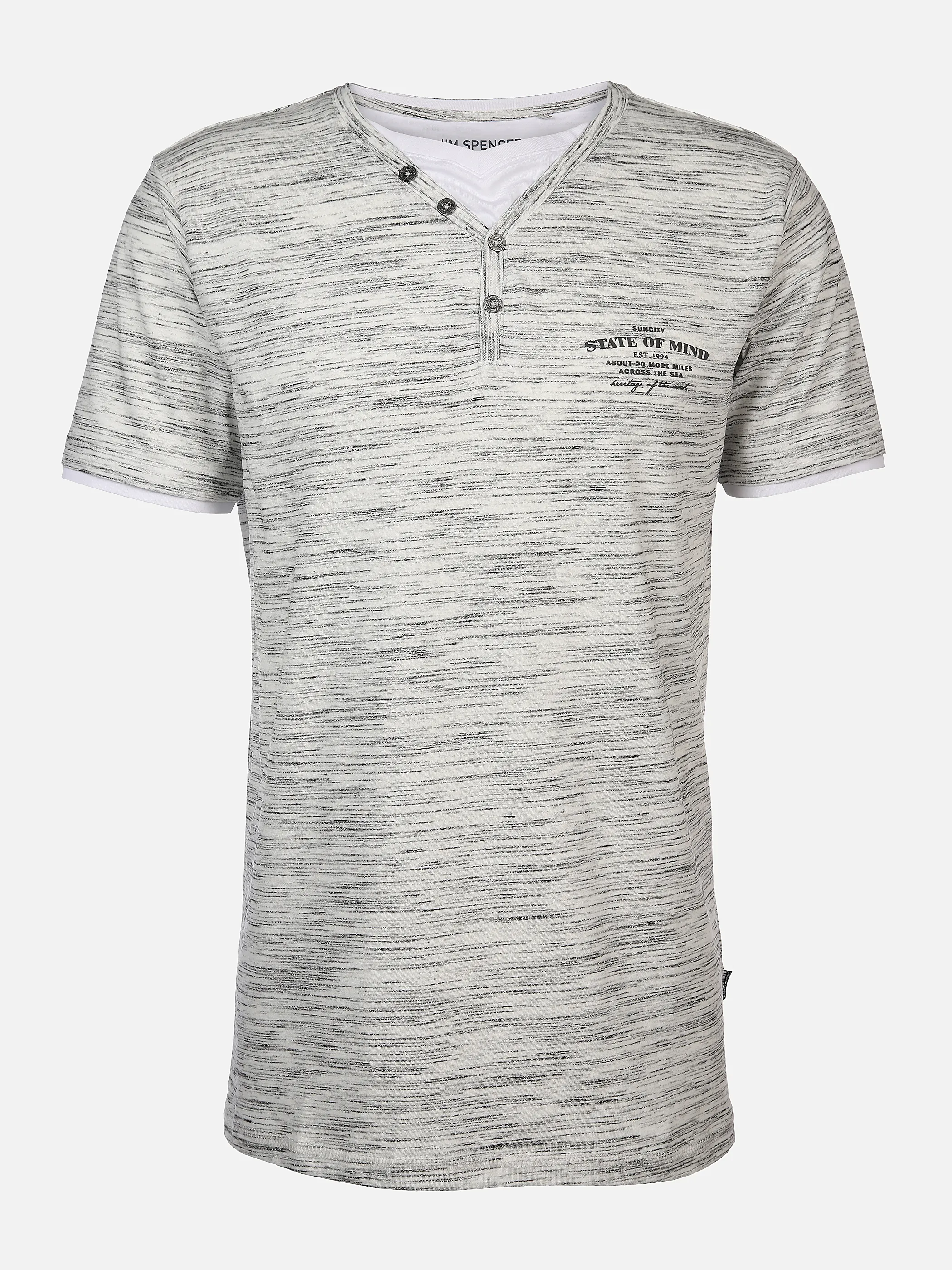Herren Henleyshirt in 2in1 Optik