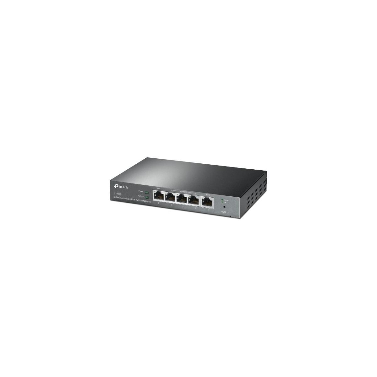TP-LINK SafeStream Multi-WAN VPN-ruter TL-R605 802.1q, 10/100/1000 Mbit/s, Ethernet LAN (RJ-45) porter 1 Fast Gigabit LAN-port, 3 utskiftbare Gigabit WAN/LAN-porter, 1 fast Gigabit WAN Havn