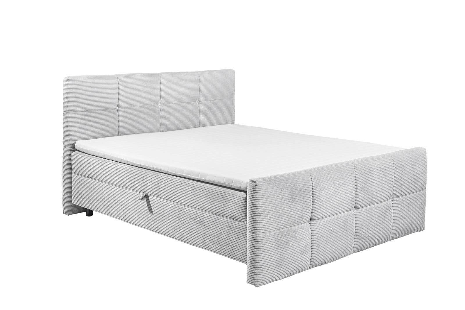 Polsterbett Tijuana 180x117x225 cm Bezug Cord grau